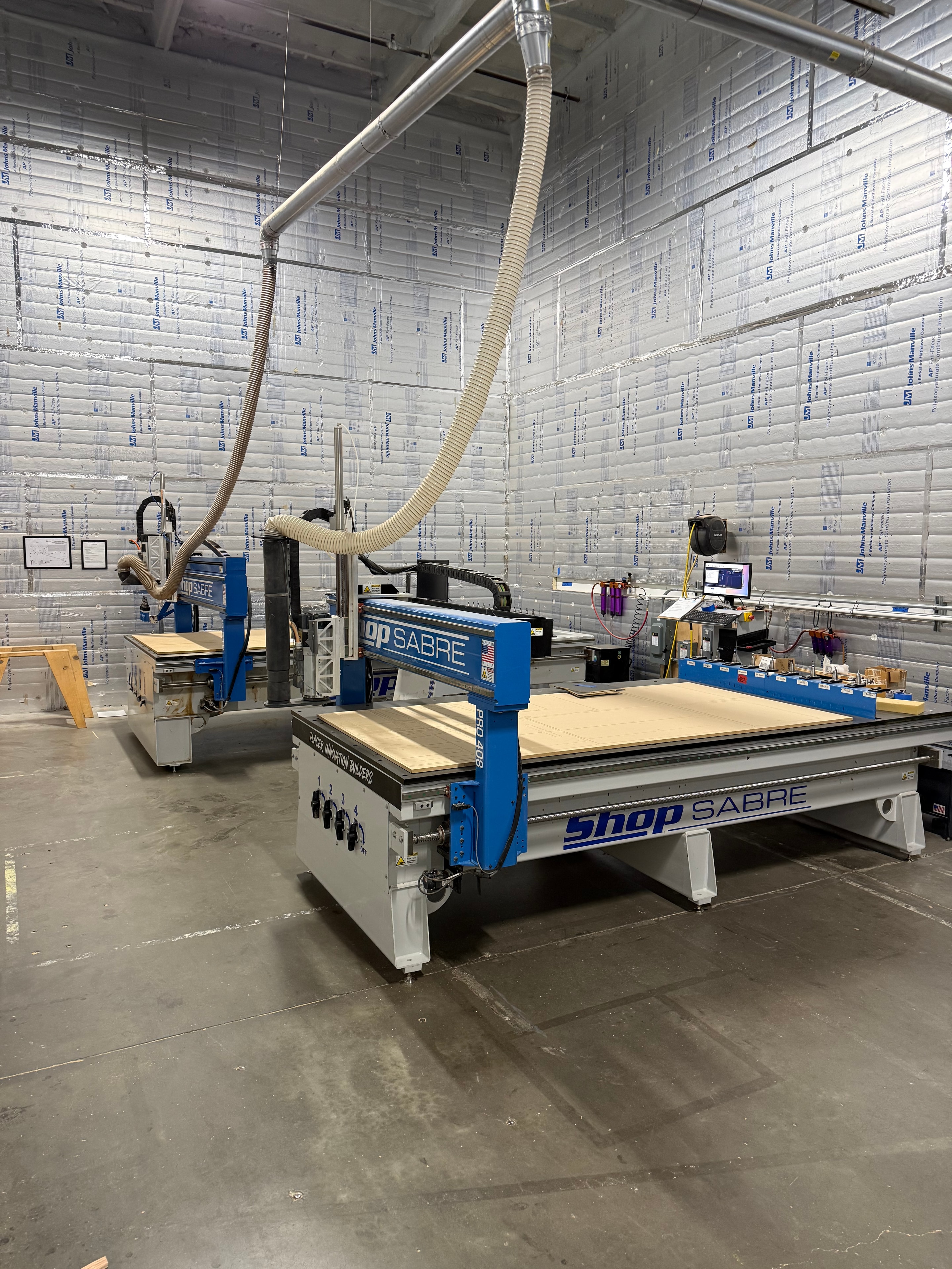 ShopSabre IS 510 CNC router cutting HDU dimensional sign